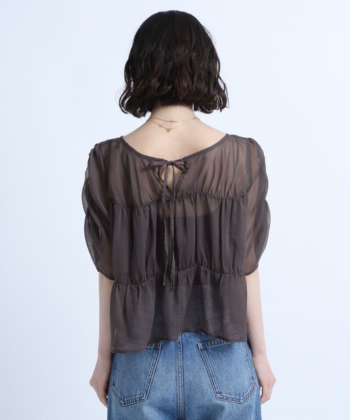 eL（エル）の「【eL】Sheer Shirring Pullover/194475（シャツ