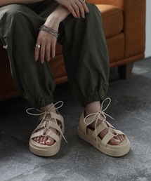Bonjour Sagan | レースアップボリュームソールサンダル(サンダル)