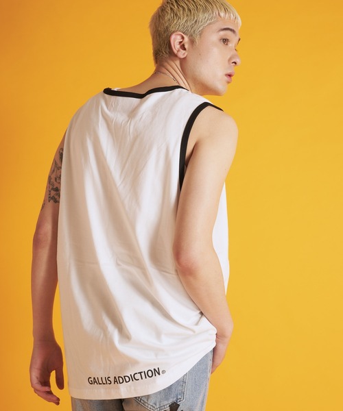 GALLIS ADDICTION(ガリスアディクション)の「GA RINGER TANK-TOP(タンクトップ・メンズ・ホワイト/ブラック/ベージュ・FREE)」の9枚目の写真