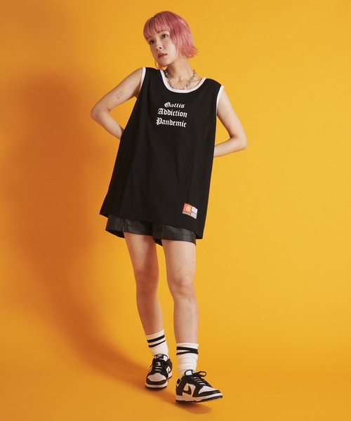 GALLIS ADDICTION(ガリスアディクション)の「GA RINGER TANK-TOP(タンクトップ・メンズ・ホワイト/ブラック/ベージュ・FREE)」の11枚目の写真