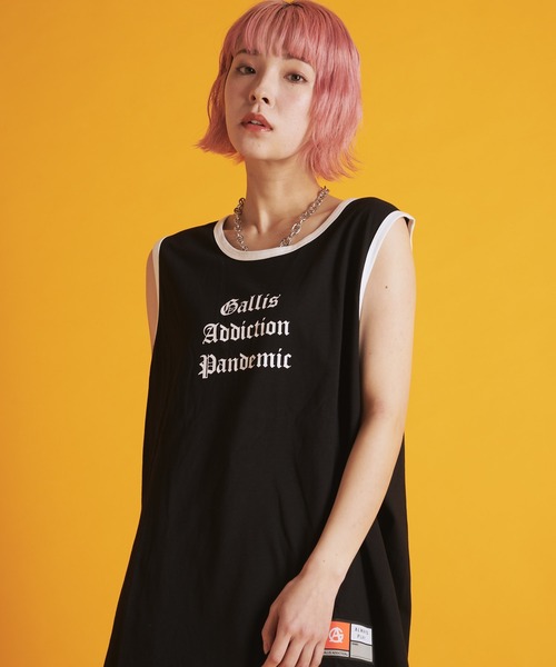 GALLIS ADDICTION(ガリスアディクション)の「GA RINGER TANK-TOP(タンクトップ・メンズ・ホワイト/ブラック/ベージュ・FREE)」の22枚目の写真