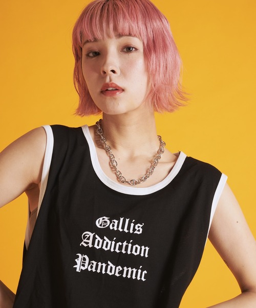GALLIS ADDICTION(ガリスアディクション)の「GA RINGER TANK-TOP(タンクトップ・メンズ・ホワイト/ブラック/ベージュ・FREE)」の10枚目の写真