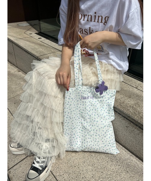 WC（ダブル シー）の「フラワーパターントート（トートバッグ・レディース・ピンク/パープル・FREE）」の19枚目の写真