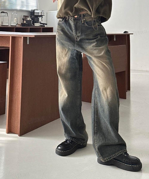 Dalfwin(ダールフィン)の「【選べる3サイズ展開】韓国ファッション ヴィンテージウォッシュワイドデニムパンツ(デニムパンツ・レディース・ダークブルー・SMALL/MEDIUM/LARGE)」の13枚目の写真