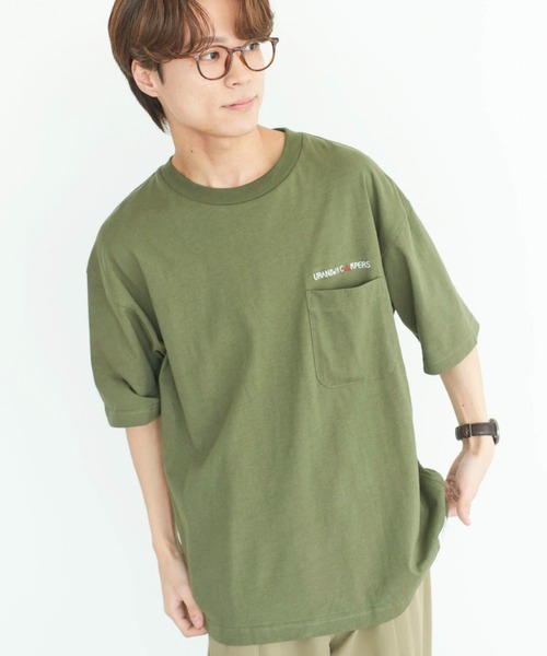 CRAFT STANDARD BOUTIQUE(クラフトスタンダードブティック)の「URANIWA CAMPERS パッカブルPKT-TEE ◆(Tシャツ/カットソー・メンズ・チャコールグレー/カーキ/オフホワイト・M/L/XL)」の3枚目の写真