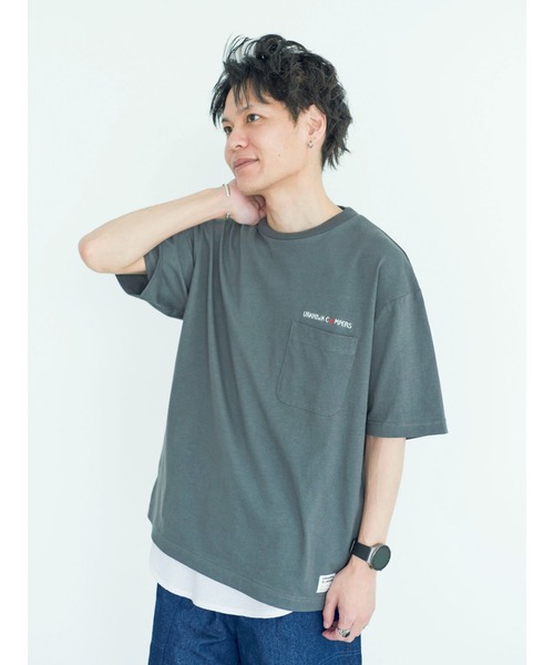 CRAFT STANDARD BOUTIQUE(クラフトスタンダードブティック)の「URANIWA CAMPERS パッカブルPKT-TEE ◆(Tシャツ/カットソー・メンズ・チャコールグレー/カーキ/オフホワイト・M/L/XL)」の4枚目の写真