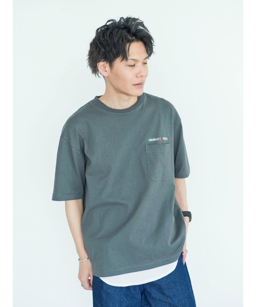 CRAFT STANDARD BOUTIQUE(クラフトスタンダードブティック)の「URANIWA CAMPERS パッカブルPKT-TEE ◆(Tシャツ/カットソー・メンズ・チャコールグレー/カーキ/オフホワイト・M/L/XL)」の5枚目の写真