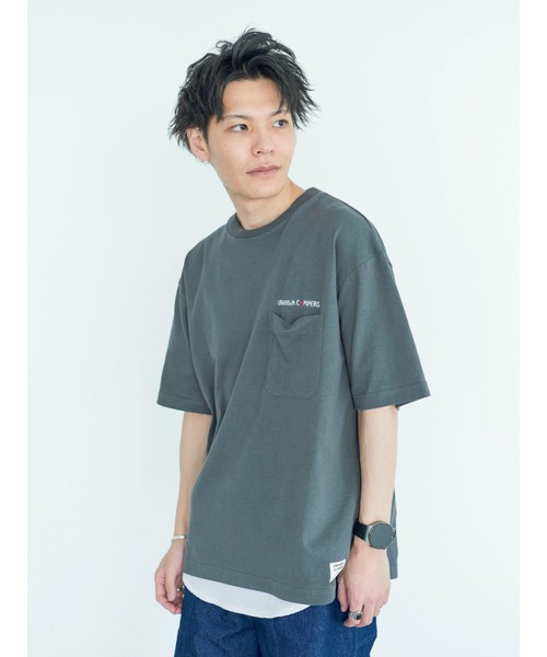 CRAFT STANDARD BOUTIQUE(クラフトスタンダードブティック)の「URANIWA CAMPERS パッカブルPKT-TEE ◆(Tシャツ/カットソー・メンズ・チャコールグレー/カーキ/オフホワイト・M/L/XL)」の6枚目の写真