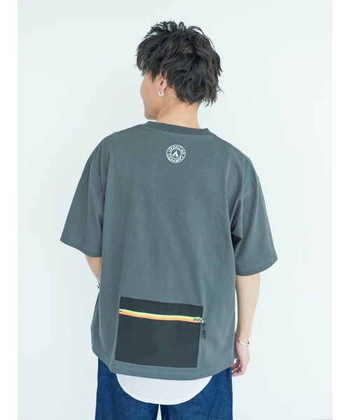 CRAFT STANDARD BOUTIQUE(クラフトスタンダードブティック)の「URANIWA CAMPERS パッカブルPKT-TEE ◆(Tシャツ/カットソー・メンズ・チャコールグレー/カーキ/オフホワイト・M/L/XL)」の8枚目の写真