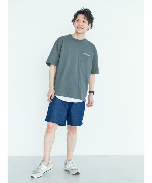 CRAFT STANDARD BOUTIQUE(クラフトスタンダードブティック)の「URANIWA CAMPERS パッカブルPKT-TEE ◆(Tシャツ/カットソー・メンズ・チャコールグレー/カーキ/オフホワイト・M/L/XL)」の10枚目の写真