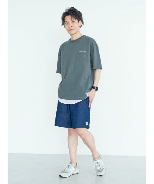 CRAFT STANDARD BOUTIQUE(クラフトスタンダードブティック)の「URANIWA CAMPERS パッカブルPKT-TEE ◆(Tシャツ/カットソー・メンズ・チャコールグレー/カーキ/オフホワイト・M/L/XL)」の11枚目の写真