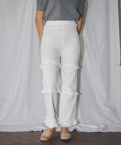 MIRO AMURETTE（ミロアミュレット）の「2way cotton lace pants/2wayコットンレースパンツ（その他パンツ・レディース・ホワイト・SMALL/MEDIUM）」の6枚目の写真