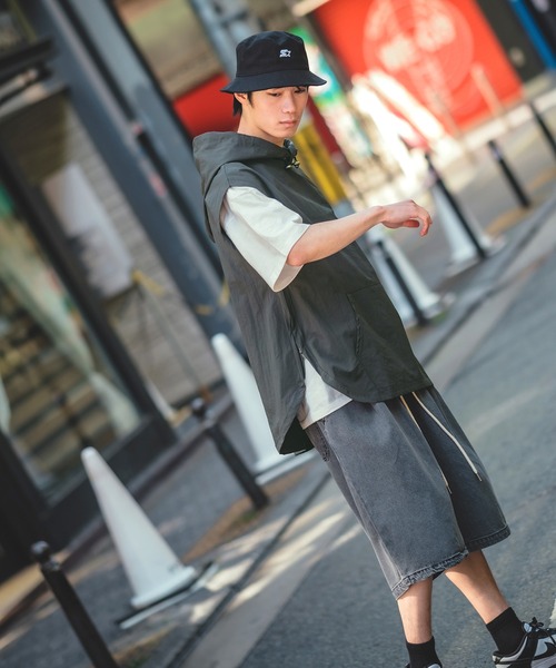 improves（インプローブス）の「フード付き プルオーバー ベスト（ベスト・メンズ・チャコール/ブラック・FREE）」の10枚目の写真