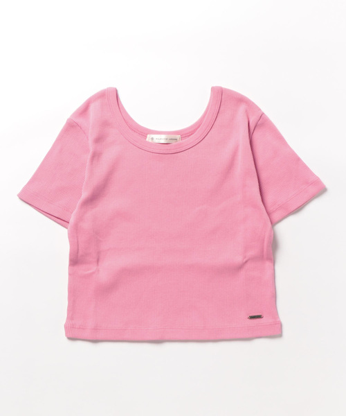 MAJESTIC LEGON(マジェスティックレゴン)の「クロップド半袖Tee(Tシャツ/カットソー・レディース・オフホワイト/ホワイト系その他/ブラック/イエロー系その他/レッド系その他2/ピンク・MEDIUM)」の5枚目の写真