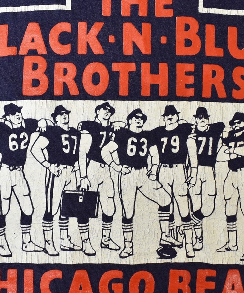 VINTAGE（ヴィンテージ）の「【ヴィンテージ古着】80's NFL CHICAGO BEARS SUPER BOWL XX プリントTシャツ（Tシャツ/カットソー・メンズ・ネイビー・SMALL）」の4枚目の写真