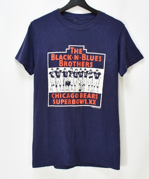 VINTAGE（ヴィンテージ）の「【ヴィンテージ古着】80's NFL CHICAGO BEARS SUPER BOWL XX プリントTシャツ（Tシャツ/カットソー・メンズ・ネイビー・SMALL）」の2枚目の写真