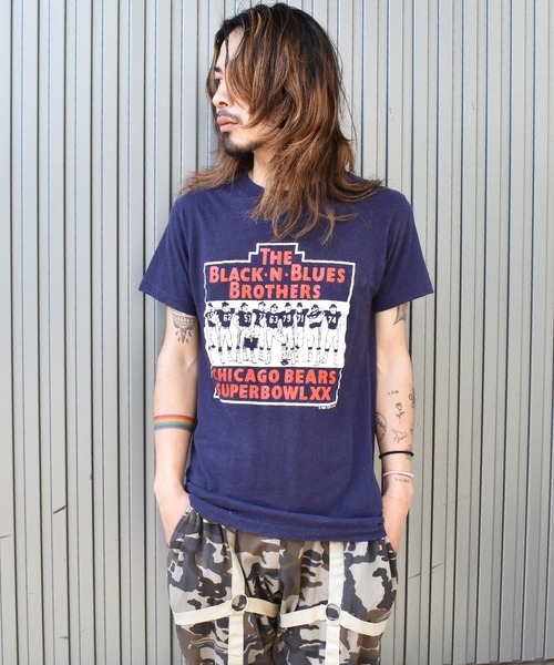 VINTAGE（ヴィンテージ）の「【ヴィンテージ古着】80's NFL CHICAGO BEARS SUPER BOWL XX プリントTシャツ（Tシャツ/カットソー・メンズ・ネイビー・SMALL）」の9枚目の写真