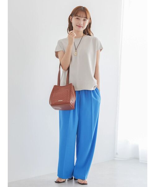 AMERICAN HOLIC（アメリカンホリック）の「キレイCottonフレンチスリーブカットプルオーバー（Tシャツ/カットソー・レディース・ブラウン/アイボリー/その他7/ネイビー/グレイッシュベージュ・M/L）」の13枚目の写真