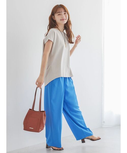 AMERICAN HOLIC（アメリカンホリック）の「キレイCottonフレンチスリーブカットプルオーバー（Tシャツ/カットソー・レディース・ブラウン/アイボリー/その他7/ネイビー/グレイッシュベージュ・M/L）」の14枚目の写真