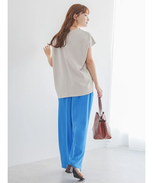 AMERICAN HOLIC（アメリカンホリック）の「キレイCottonフレンチスリーブカットプルオーバー（Tシャツ/カットソー・レディース・ブラウン/アイボリー/その他7/ネイビー/グレイッシュベージュ・M/L）」の15枚目の写真