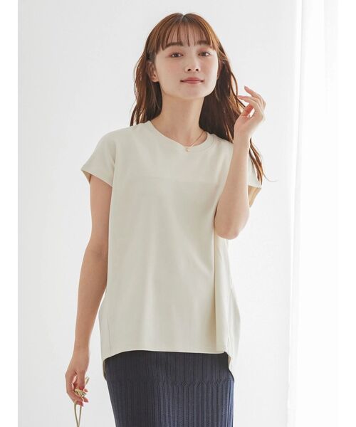 AMERICAN HOLIC（アメリカンホリック）の「キレイCottonフレンチスリーブカットプルオーバー（Tシャツ/カットソー・レディース・ブラウン/アイボリー/その他7/ネイビー/グレイッシュベージュ・M/L）」の16枚目の写真