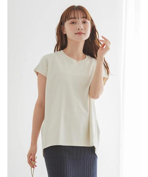 キレイCottonフレンチスリーブカットプルオーバー（Tシャツ