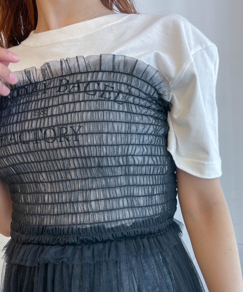 WEGO（ウィゴー）の「WEGO/チュールベアワンピース（ワンピース・レディース・ブラック・FREE）」の2枚目の写真