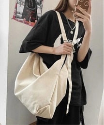 STYLE NUMBER（スタイルナンバー）の「【 STYLE NUMBER / スタイルナンバー 】 ビッグキャンバスショルダーバッグ（アジャスター付き）（ショルダーバッグ）」