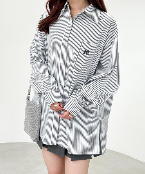 Heather(ヘザー)の「アソートBIGロゴシャツ 967869(シャツ/ブラウス・レディース・オフホワイト/ブラック系その他/グレー系その他・FREE)」の3枚目の写真