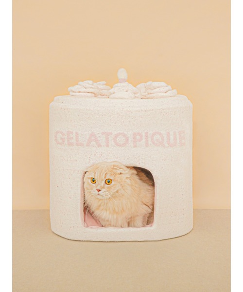【新品未使用タグ付き】ジェラートピケ ケーキハウス ペット　犬　猫用 パンケーキをモチーフにした猫ハウスも可愛い♪ ジェラートピケ