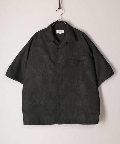 TIMELY WARNING（タイムリーワーニング）の「リネンライク総柄オープンカラー半袖シャツ/ビッグシルエット（シャツ/ブラウス・メンズ・チャコールグレー/ブラック/ネイビー/ブラック系その他/ブラック系その他2/ブラック系その他3・M/L）」の8枚目の写真