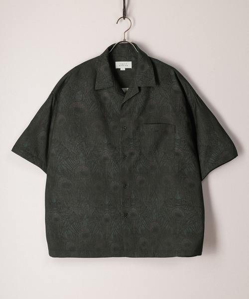 TIMELY WARNING（タイムリーワーニング）の「リネンライク総柄オープンカラー半袖シャツ/ビッグシルエット（シャツ/ブラウス・メンズ・チャコールグレー/ブラック/ネイビー/ブラック系その他/ブラック系その他2/ブラック系その他3・M/L）」の10枚目の写真