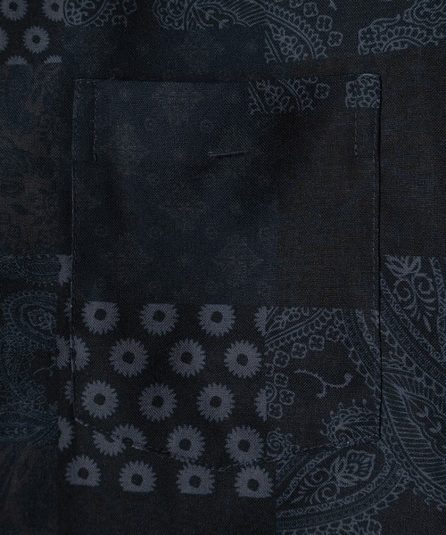 TIMELY WARNING（タイムリーワーニング）の「リネンライク総柄オープンカラー半袖シャツ/ビッグシルエット（シャツ/ブラウス・メンズ・チャコールグレー/ブラック/ネイビー/ブラック系その他/ブラック系その他2/ブラック系その他3・M/L）」の15枚目の写真