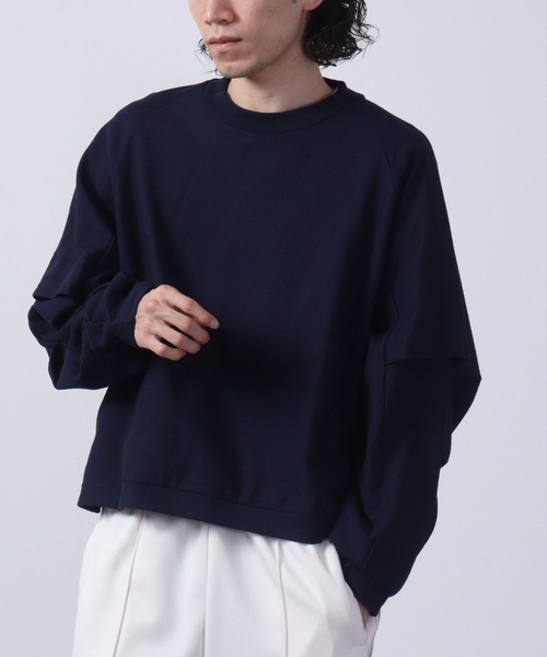 a lit r(ア リトル)の「a lit r/アリトル フェイクレイヤードロンTEE(Tシャツ/カットソー・メンズ・チャコール/ネイビー/ホワイト・L/M)」の16枚目の写真