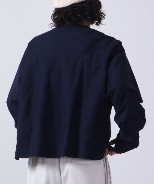 a lit r(ア リトル)の「a lit r/アリトル フェイクレイヤードロンTEE(Tシャツ/カットソー・メンズ・チャコール/ネイビー/ホワイト・L/M)」の19枚目の写真