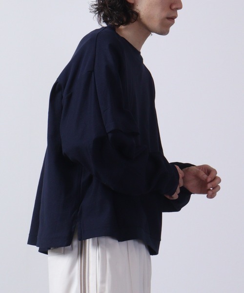 a lit r(ア リトル)の「a lit r/アリトル フェイクレイヤードロンTEE(Tシャツ/カットソー・メンズ・チャコール/ネイビー/ホワイト・L/M)」の18枚目の写真