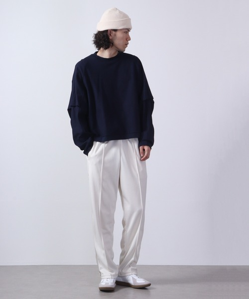a lit r(ア リトル)の「a lit r/アリトル フェイクレイヤードロンTEE(Tシャツ/カットソー・メンズ・チャコール/ネイビー/ホワイト・L/M)」の20枚目の写真