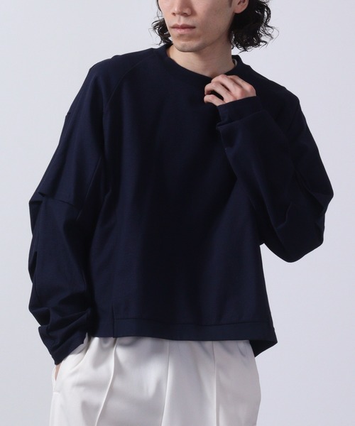 a lit r(ア リトル)の「a lit r/アリトル フェイクレイヤードロンTEE(Tシャツ/カットソー・メンズ・チャコール/ネイビー/ホワイト・L/M)」の15枚目の写真