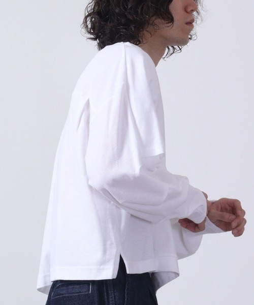 a lit r(ア リトル)の「a lit r/アリトル フェイクレイヤードロンTEE(Tシャツ/カットソー・メンズ・チャコール/ネイビー/ホワイト・L/M)」の7枚目の写真