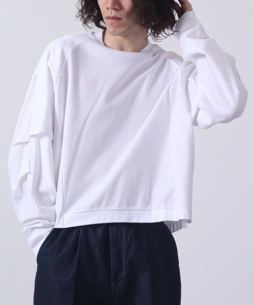 a lit r(ア リトル)の「a lit r/アリトル フェイクレイヤードロンTEE(Tシャツ/カットソー・メンズ・チャコール/ネイビー/ホワイト・L/M)」の5枚目の写真