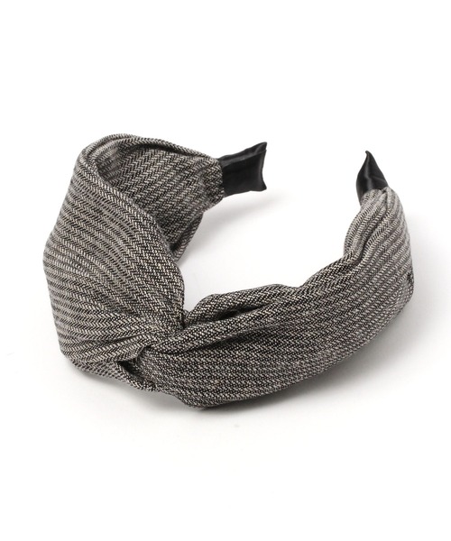 studio CLIP(スタディオクリップ)の「リネン混カチューシャ(カチューシャ・レディース・グレー/ベージュ・FREE)」の2枚目の写真