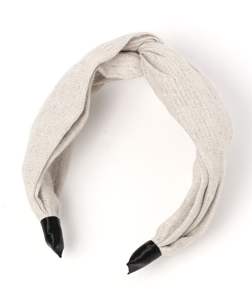 studio CLIP(スタディオクリップ)の「リネン混カチューシャ(カチューシャ・レディース・グレー/ベージュ・FREE)」の4枚目の写真