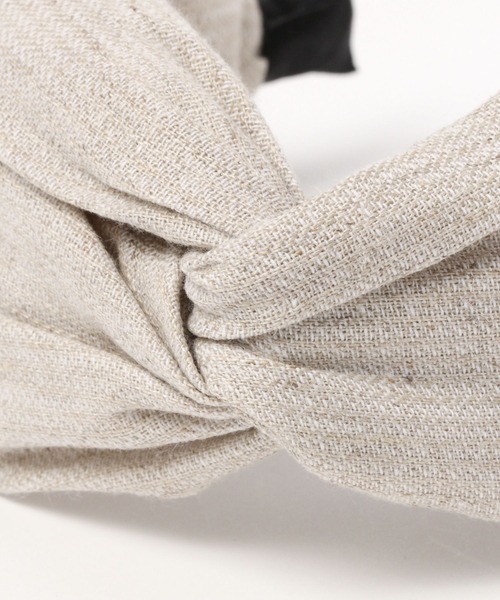 studio CLIP(スタディオクリップ)の「リネン混カチューシャ(カチューシャ・レディース・グレー/ベージュ・FREE)」の6枚目の写真