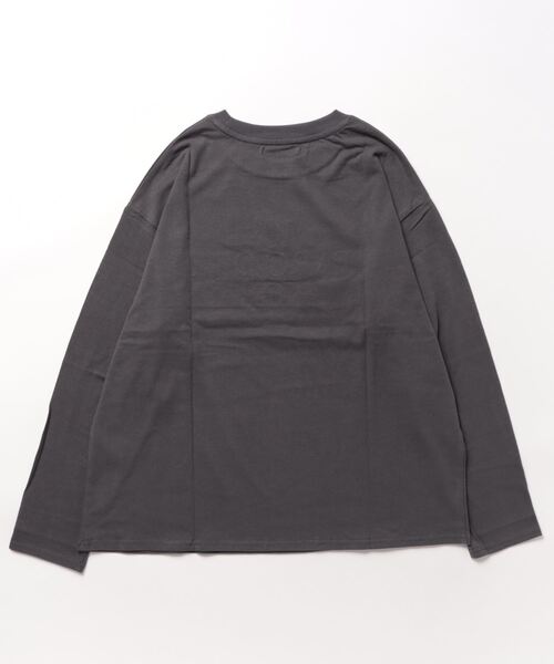 DISCOAT(ディスコート)の「クルセルロゴ刺繍ロングスリーブTシャツ(Tシャツ/カットソー・レディース・ベージュ/ホワイト/チャコールグレー/ブラウン・FREE)」の5枚目の写真