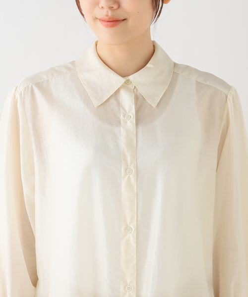 Noble（ノーブル）の「ロングシアーシャツワンピース（ワンピース