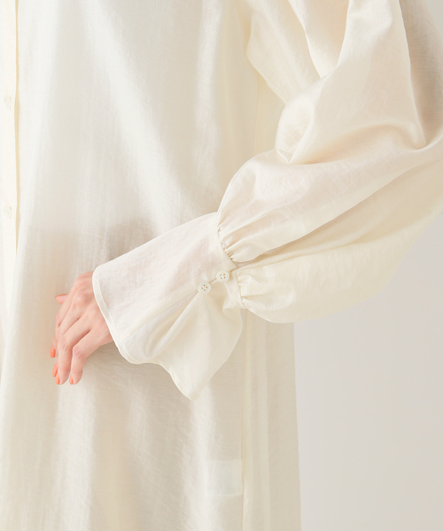 Noble（ノーブル）の「ロングシアーシャツワンピース（ワンピース