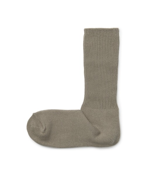 無印良品（ムジルシリョウヒン）の「足なり直角　履き口やわらか　リブ編み厚手靴下（無地／婦人）（ソックス/靴下・レディース・ブラウン系1/アイボリー/オフホワイト/ブラウン/ネイビー系/グレー/マスタード/ボルドー/ブラック/ダークグレー・21-23cm/23-25cm）」の8枚目の写真