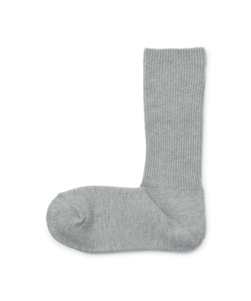 無印良品（ムジルシリョウヒン）の「足なり直角　履き口やわらか　リブ編み厚手靴下（無地／婦人）（ソックス/靴下・レディース・ブラウン系1/アイボリー/オフホワイト/ブラウン/ネイビー系/グレー/マスタード/ボルドー/ブラック/ダークグレー・21-23cm/23-25cm）」の5枚目の写真