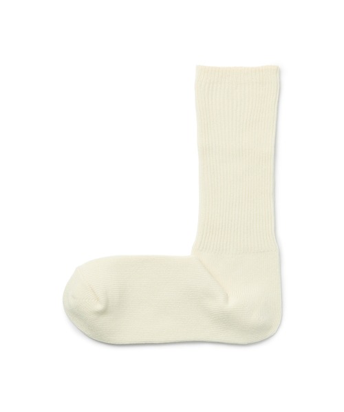 無印良品（ムジルシリョウヒン）の「足なり直角　履き口やわらか　リブ編み厚手靴下（無地／婦人）（ソックス/靴下・レディース・ブラウン系1/アイボリー/オフホワイト/ブラウン/ネイビー系/グレー/マスタード/ボルドー/ブラック/ダークグレー・21-23cm/23-25cm）」の3枚目の写真