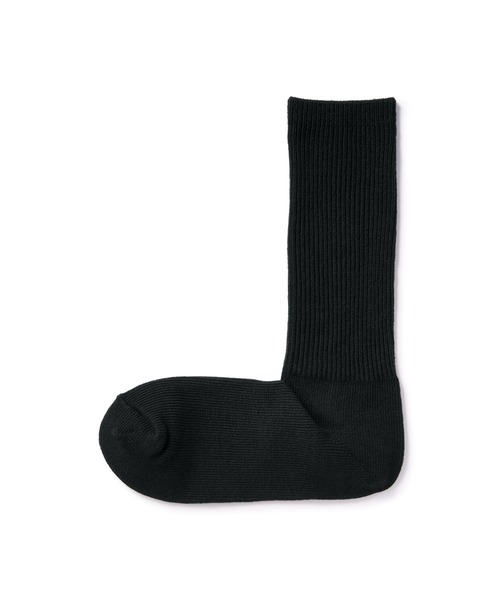 無印良品（ムジルシリョウヒン）の「足なり直角　履き口やわらか　リブ編み厚手靴下（無地／婦人）（ソックス/靴下・レディース・ブラウン系1/アイボリー/オフホワイト/ブラウン/ネイビー系/グレー/マスタード/ボルドー/ブラック/ダークグレー・21-23cm/23-25cm）」の4枚目の写真